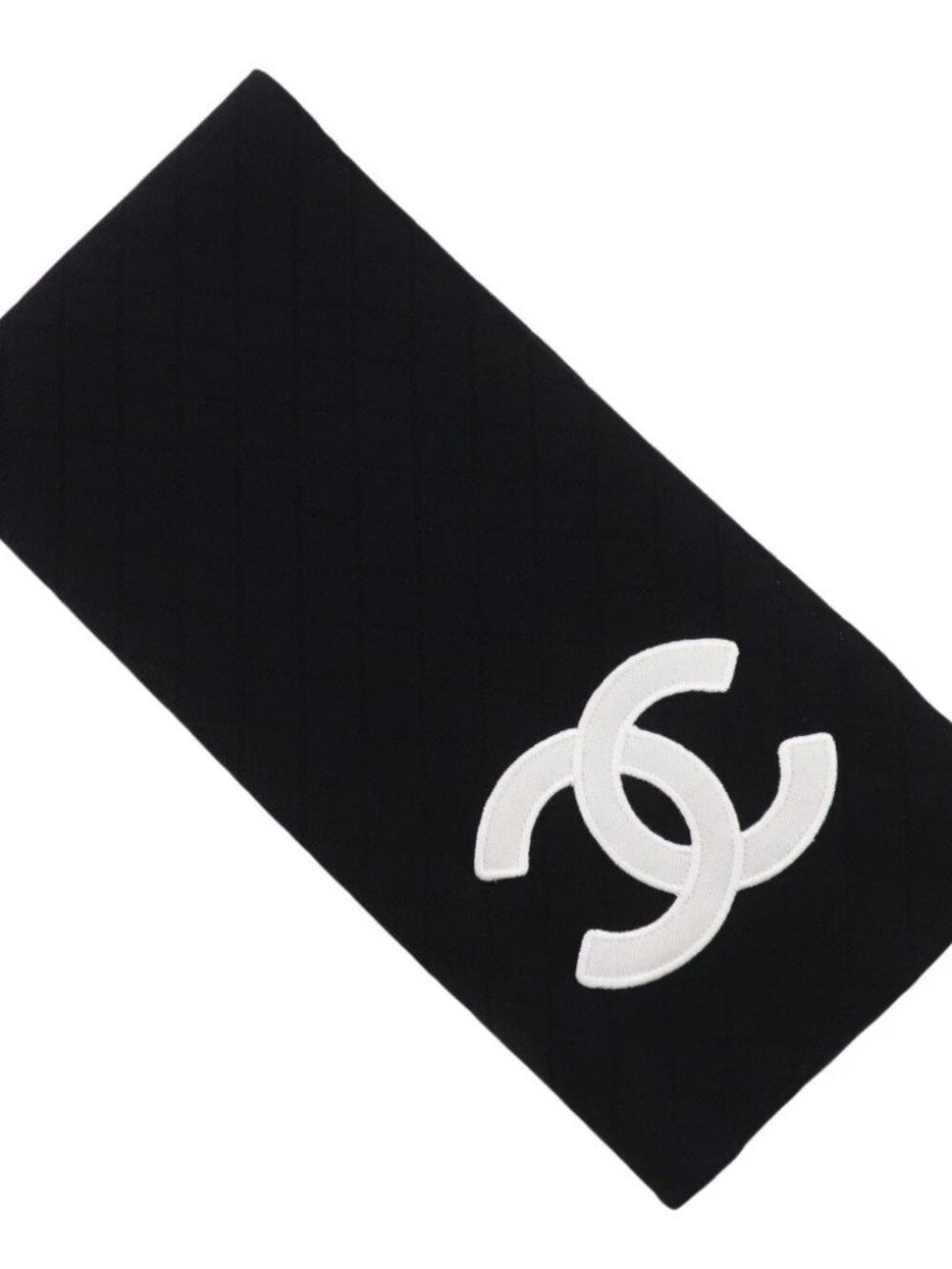 CHANEL Cambon line Scarf P26637V01969 05A black wool Women